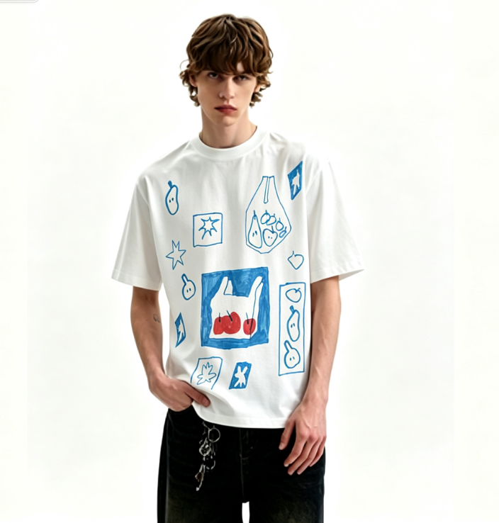Street Fashion Trends 2026 - 2026年夏新作 メンズ Y2K グラフィック 韓国風ファッショナブルなストリートファッション 半袖