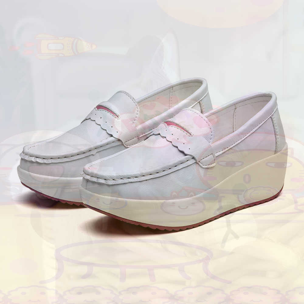 Street Fashion In Vietnam - Plataform 冬 ピンク スニーカー テニス レディース