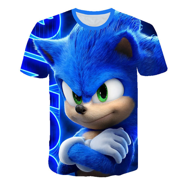 Street Fashion Game - ソニック・ザ・ヘッジホッグ テイルズ 3Dグラフィックプリントジャージー アニメゲームファンTシャツ ファッションストリートウェア Y2Kトップ