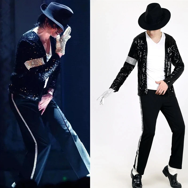 Street Fashion Gloves - マイケル・ジャクソン風コスチュームコスプレダンススターアダルトパーティーウェアヒップホップステージ衣装