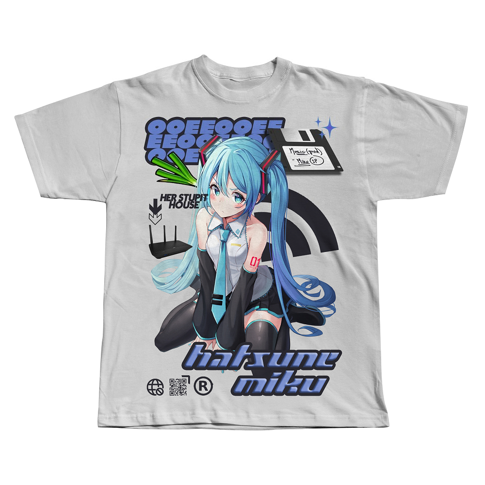 Street Fashion Trends 2026 - 初音ミク Y2Kトップファッション 2026 半袖Tシャツ 日本漫画 ストリートトレンド服