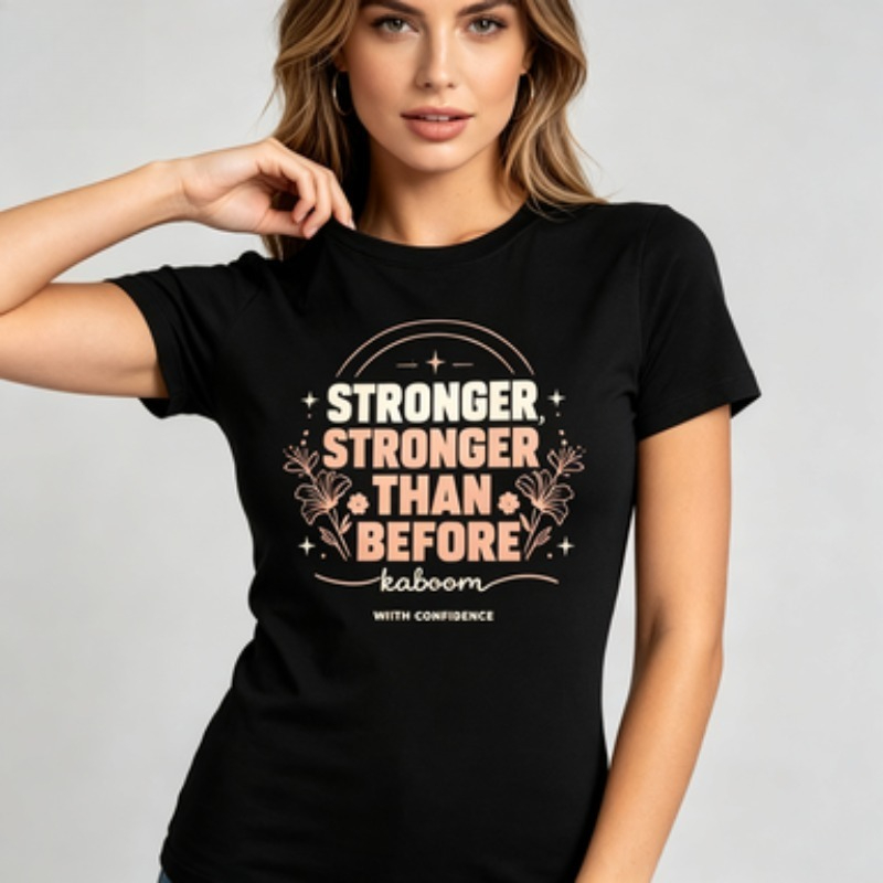 Street Fashion Vibes - クルーネックTシャツ、エンパワリング・ウーマン・バイブ・グラフィックTシャツ、レトロな花柄テキストアート・半袖ブラウス、女性用ストリートカジュアルウェア