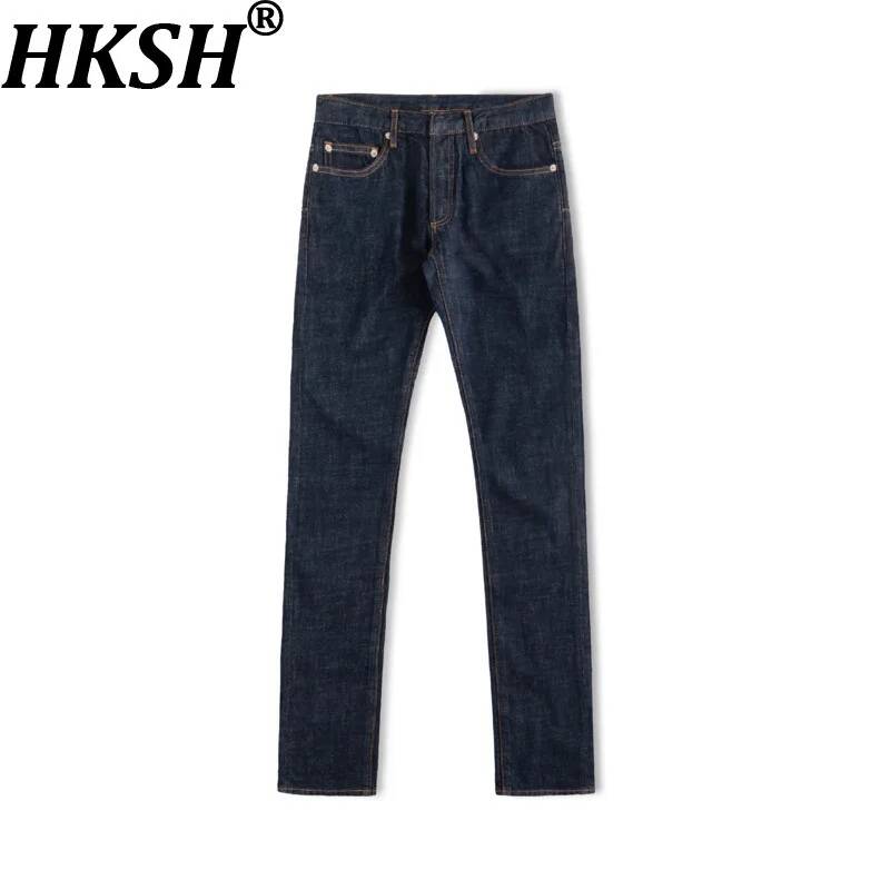 Street Fashion Vibes - HKSH 春秋の新作メンズタイドパンクシックインヴィンテージスリムストレートスタッカブルジーンズスキニーデニムパンツファッションバイブ Y2K HK26060