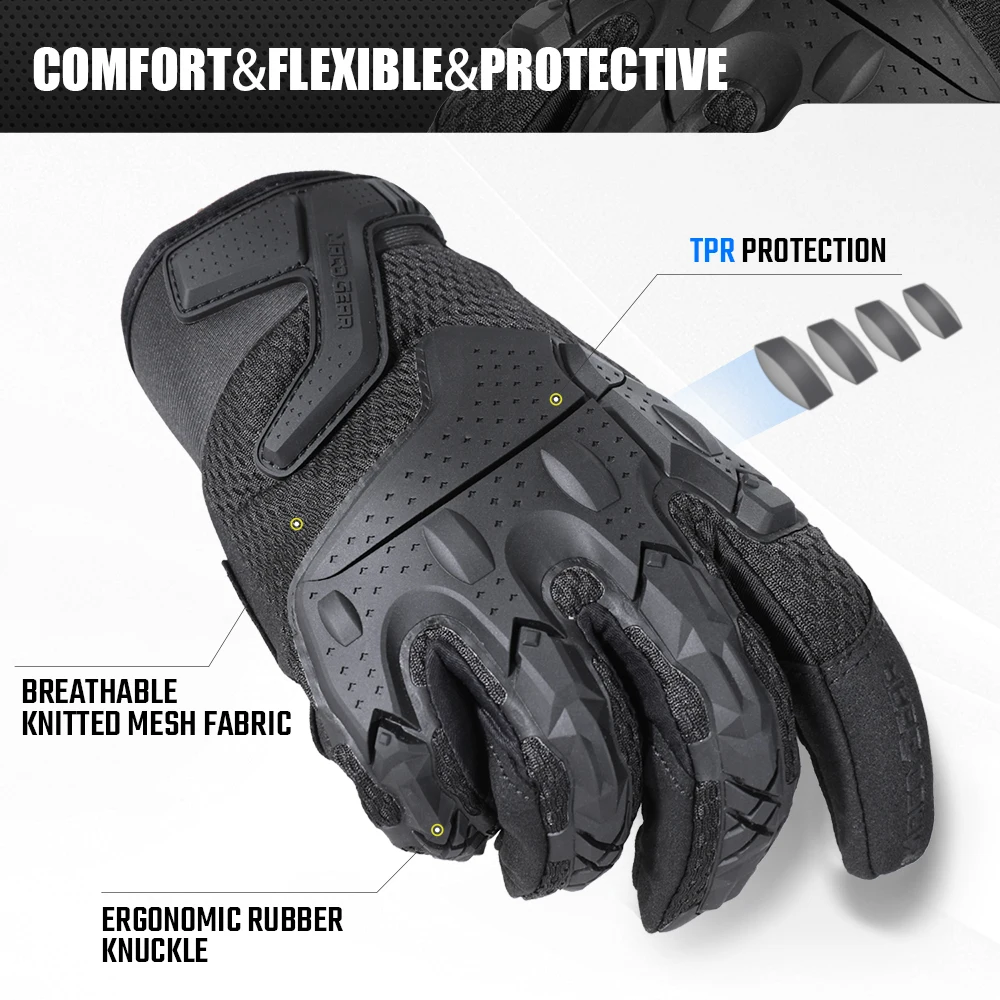 男性用タクティカルタッチスクリーン手袋,黒,通気性,狩猟,ペ - Street Fashion Gloves のレビューと価格