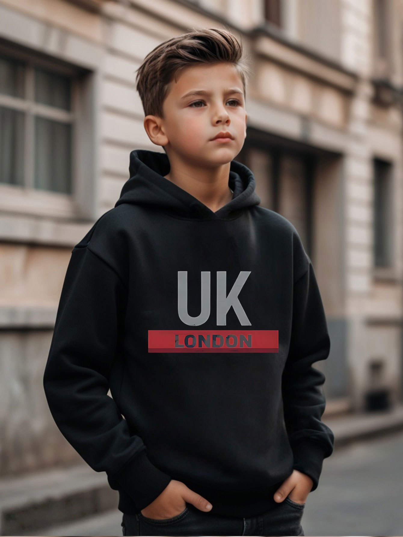 イギリス・ロンドン製プリントフーディー、男の子向けファッショ - Street Fashion Uk のレビューと価格