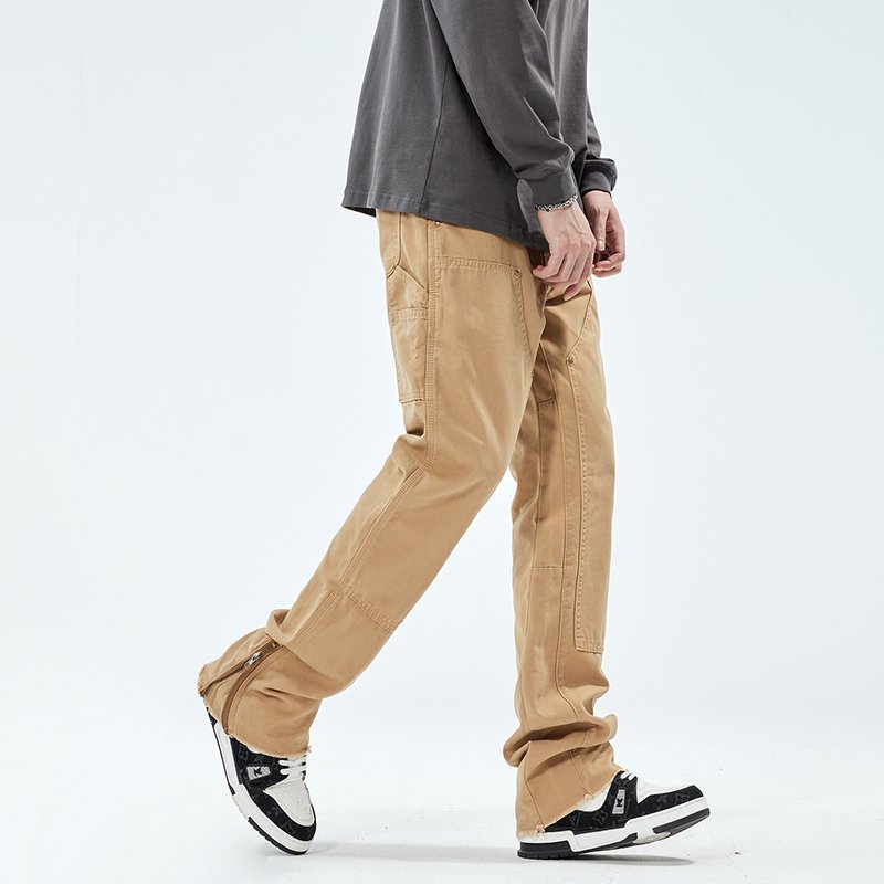 ハイストリートジッパーカーゴパンツ男性ストリートファッション - Street Fashion Vibes のレビューと価格