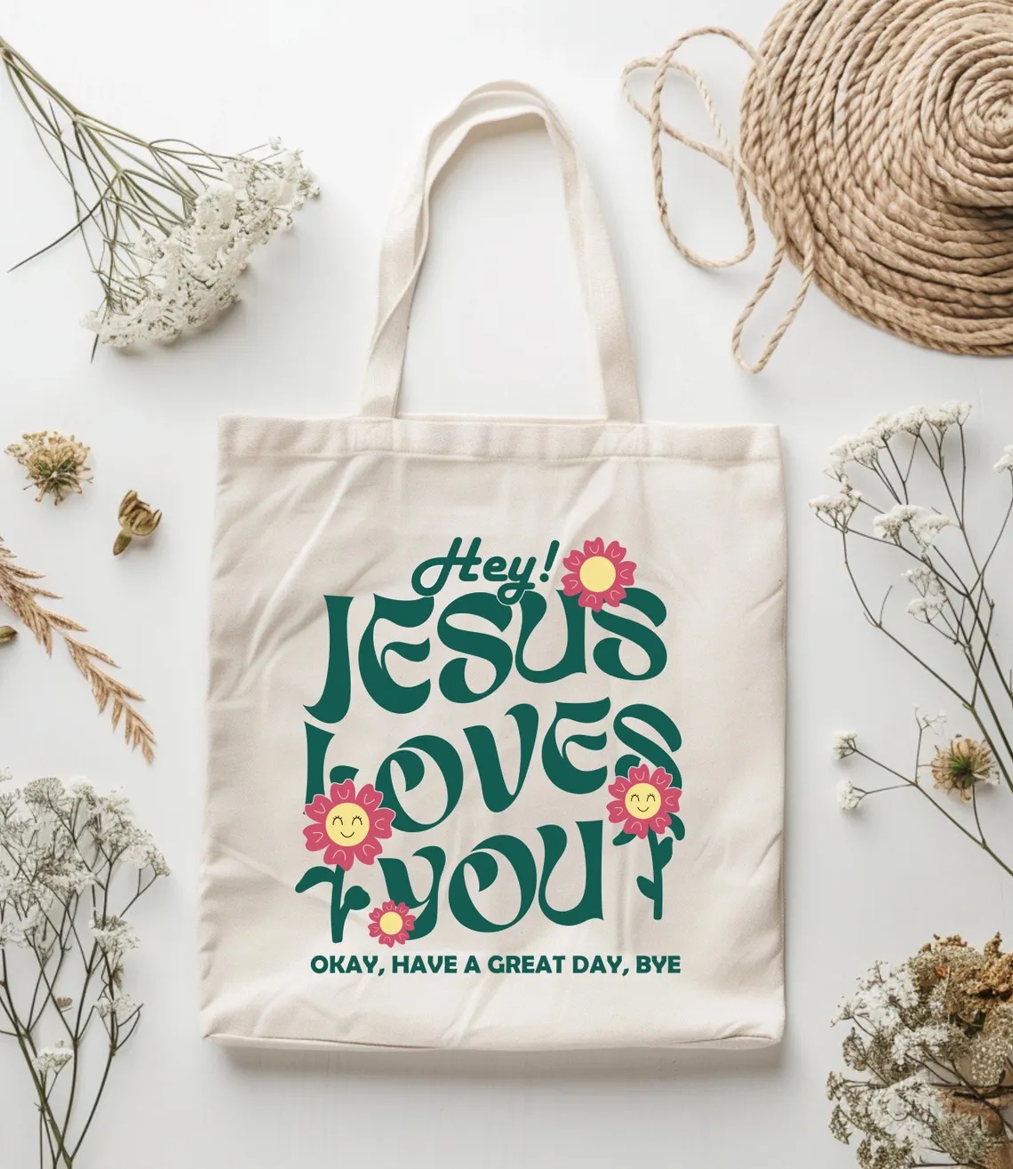 イエスはあなたを愛しています インスピレーションを与えるキャ - Tote Bag Canvas Print のレビューと価格