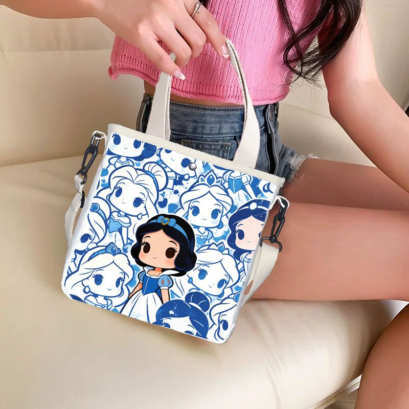 漫画の白雪姫キャラクタープリントトートバッグ、軽量キャンバス - Tote Bag Canvas Print のレビューと価格