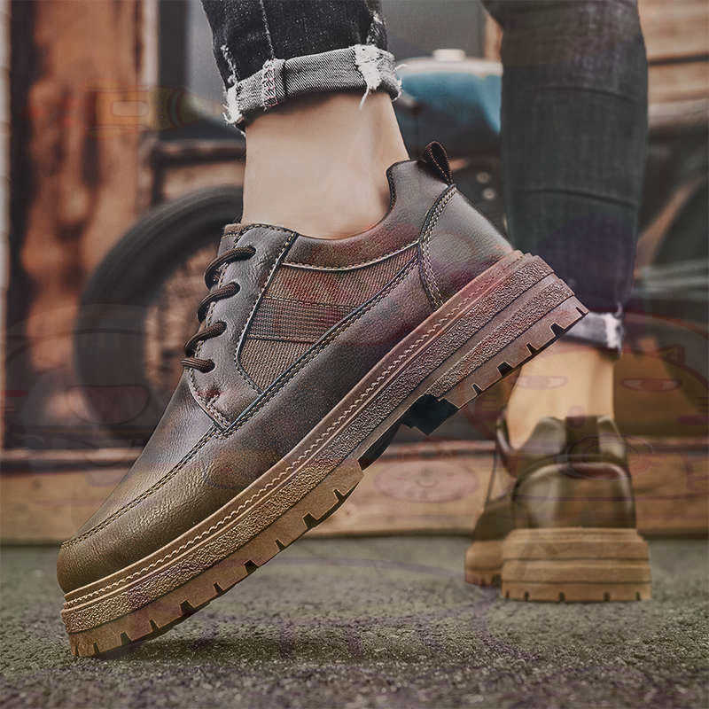 ダーク天然皮革ファッショントレーナーテニスメンズスニーカーフ - Street Fashion Uk のレビューと価格