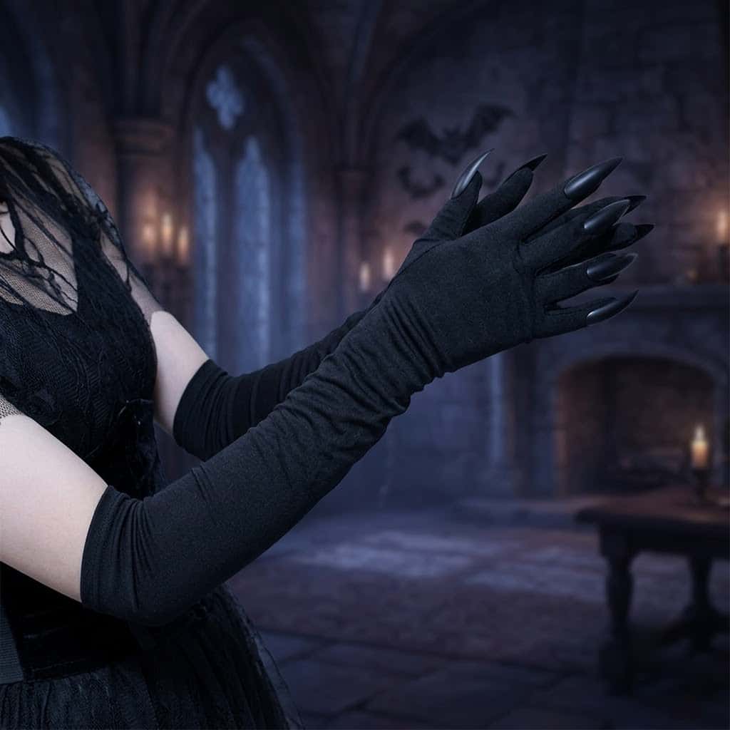 2026 ムーンガール Y2K ゴシックロングゴーストクロー - Street Fashion Gloves のレビューと価格