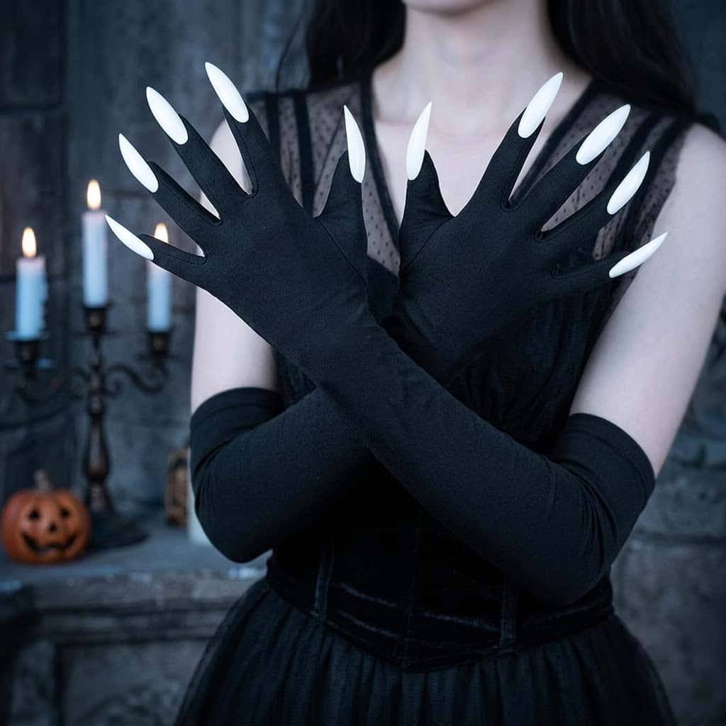 2026 ムーンガール Y2K ゴシックロングゴーストクロー - Street Fashion Gloves のレビューと価格