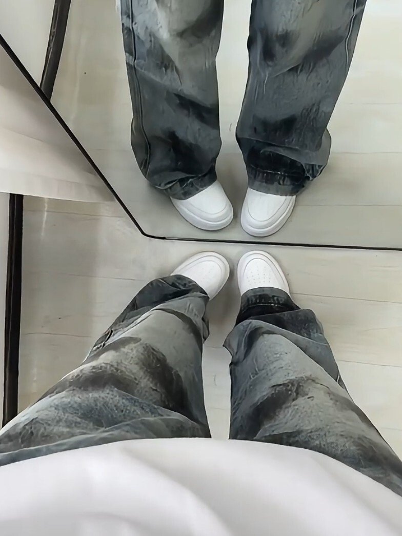 ブルータイダイメンズジーンズ ハイストリート風サマーストレー - Street Fashion Vibes のレビューと価格