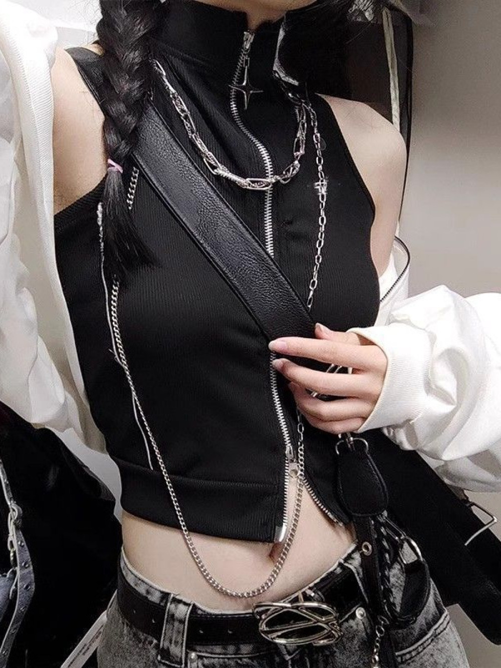 2026年新作夏ホットガールショートベストダークパンクゴスノ - Street Fashion Trends 2026 のレビューと価格