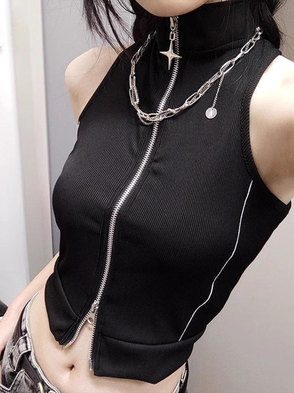 2026年新作夏ホットガールショートベストダークパンクゴスノ - Street Fashion Trends 2026 のレビューと価格