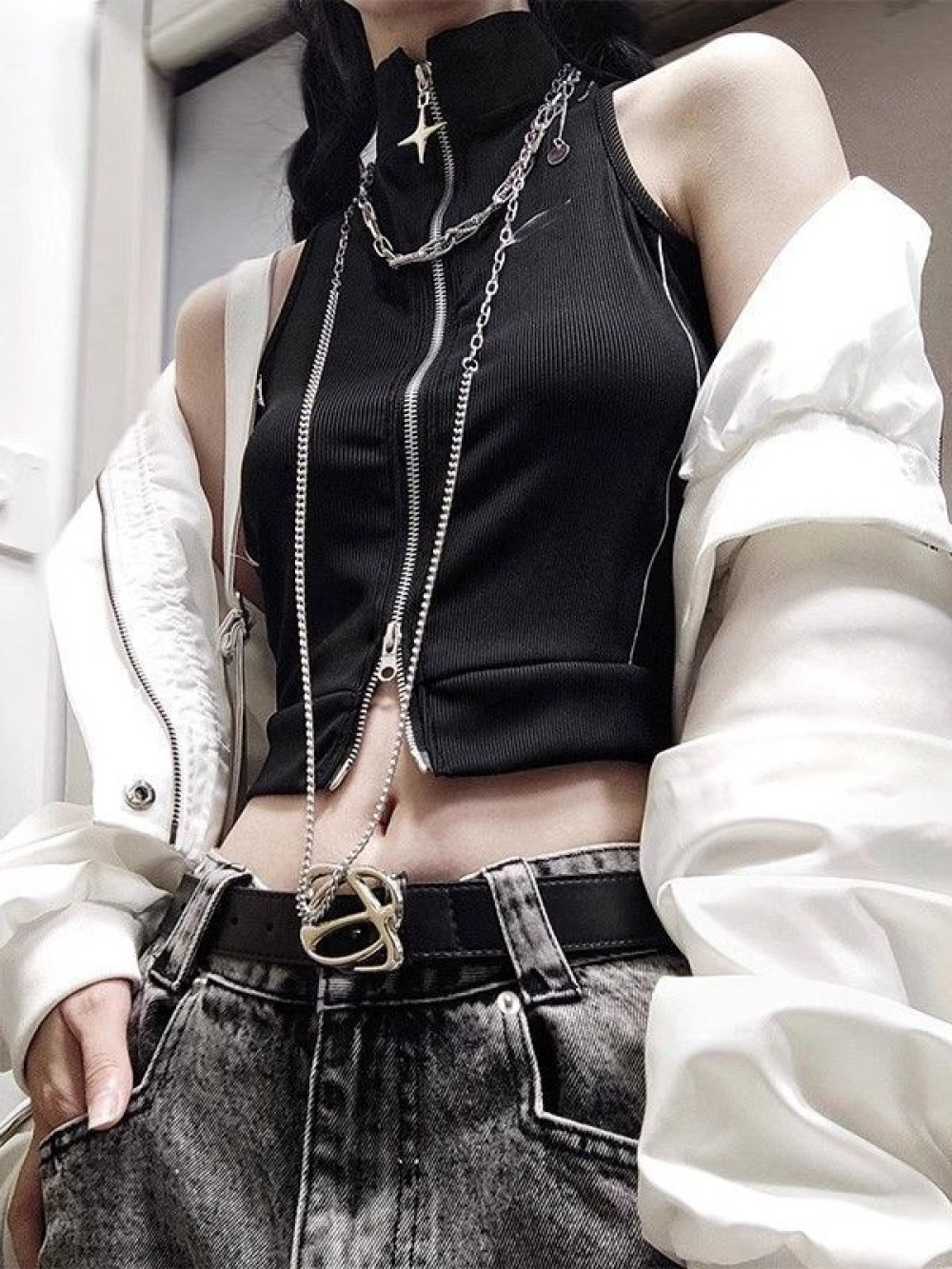2026年新作夏ホットガールショートベストダークパンクゴスノ - Street Fashion Trends 2026 のレビューと価格