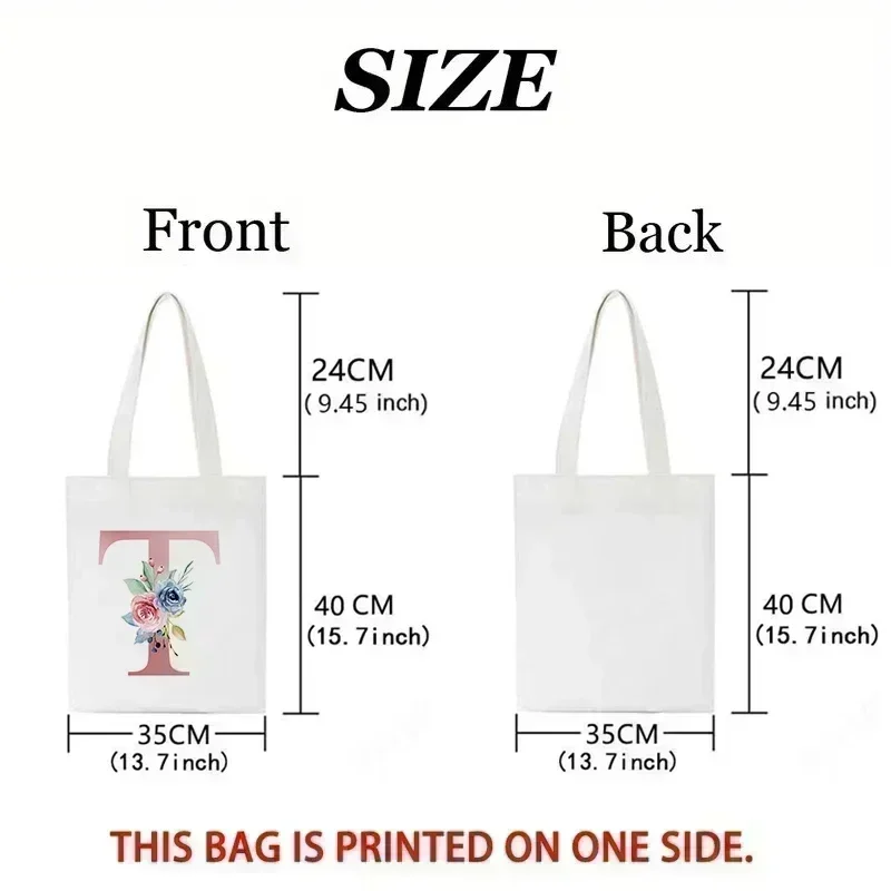 1個入り 花柄ラブレタープリント トートバッグ 大容量 レデ - Tote Bag Canvas Print のレビューと価格