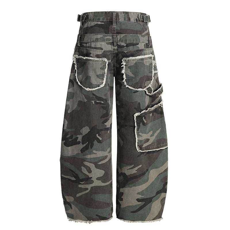 メンズファッション迷彩カーゴジーンズパンツハイストリートルー - Street Fashion Vibes のレビューと価格