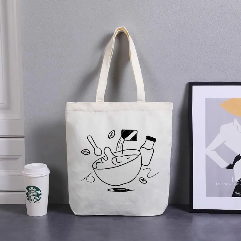 パンジャムラインアートキャンバストートバッグミニマリストフー - Tote Bag Canvas Print のレビューと価格