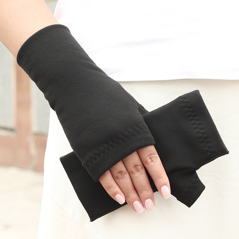 冬のアウトドアスポーツ用暖かいハーフフィンガーグローブ、女性 - Street Fashion Gloves のレビューと価格