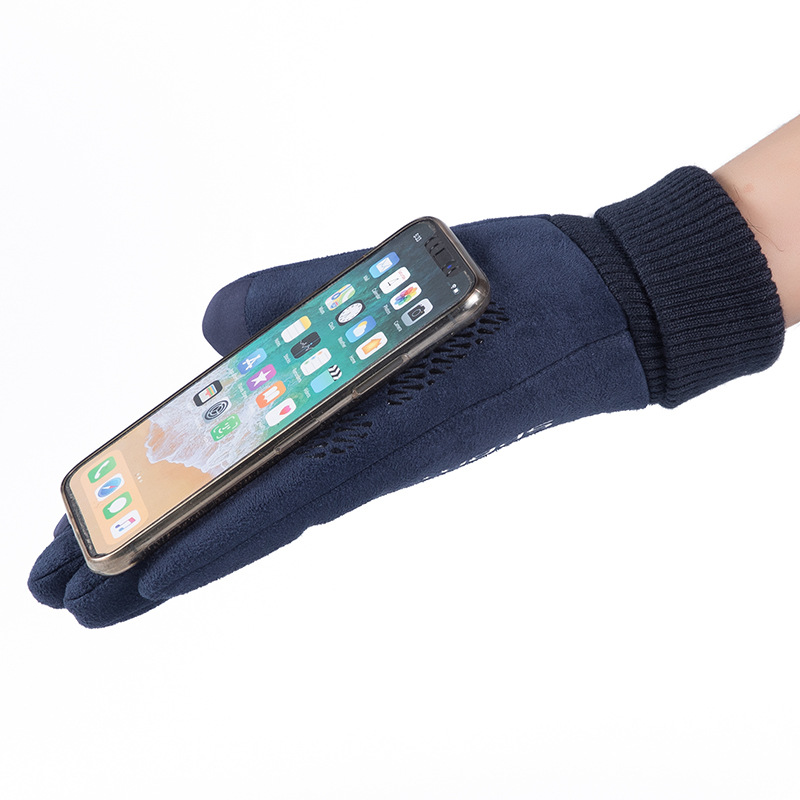 メンズスエードレザーぬいぐるみ,厚手のハーフフィンガータッチ - Street Fashion Gloves のレビューと価格