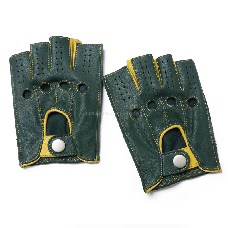 高品質 2026 新しいハーフフェインガー男性本革手袋ヤギ革 - Street Fashion Gloves のレビューと価格