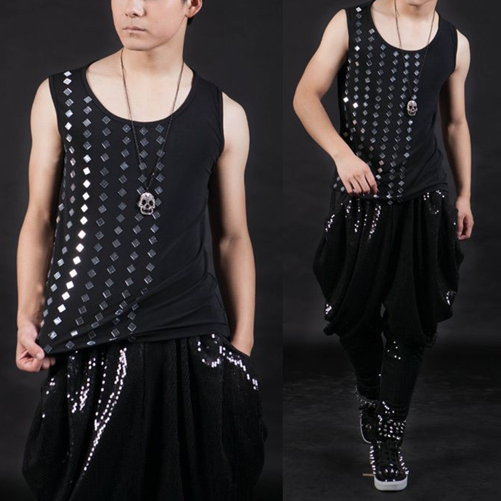 2026 夏の新メンズスパンコールノースリーブベストアメリカ - Street Fashion Trends 2026 のレビューと価格