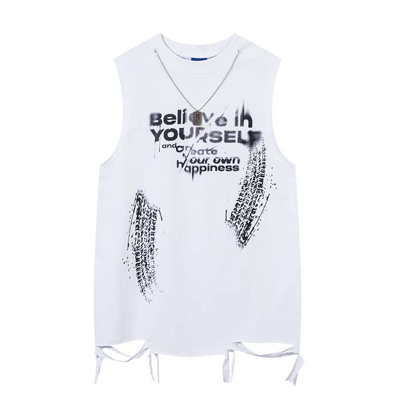 メンズファッショングラフィティタンクトップスハイストリートリ - Street Fashion Graffiti のレビューと価格