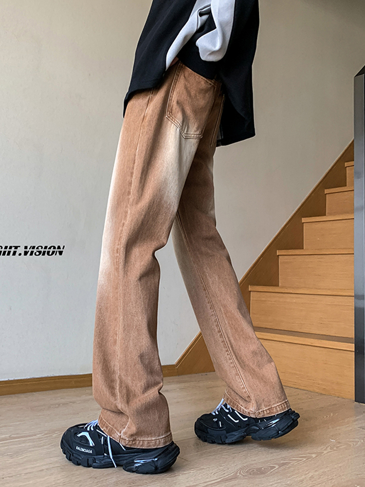 ウォッシュドアメリカンバイブジーンズメンズスリムストレートレ - Street Fashion Vibes のレビューと価格